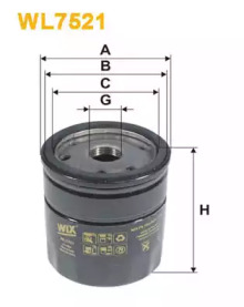 WIX FILTERS wl7521 -  Фильтр масляный двигателя